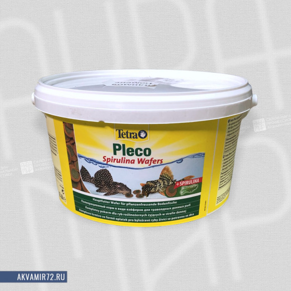 Tetra Pleco Spirulina Wafers - корм для донных рыб [таблетки] 3,6л