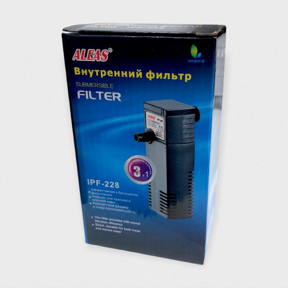 Фильтр внутренний с флейтой для аэрации Aleas IPF 228, 4Вт, 220л/ч