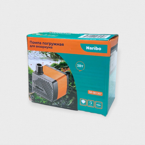 Помпа погружная Naribo 3Вт, 300л/ч, h=0.5м