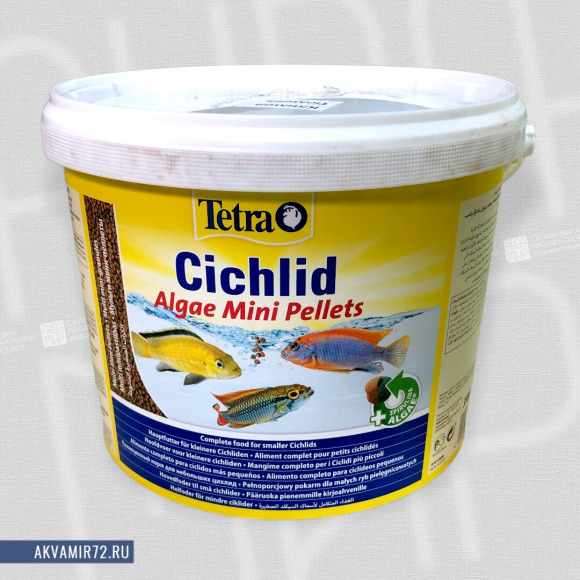 Корм для рыб Tetra Cichlid Algae Mini [растительный] 10л